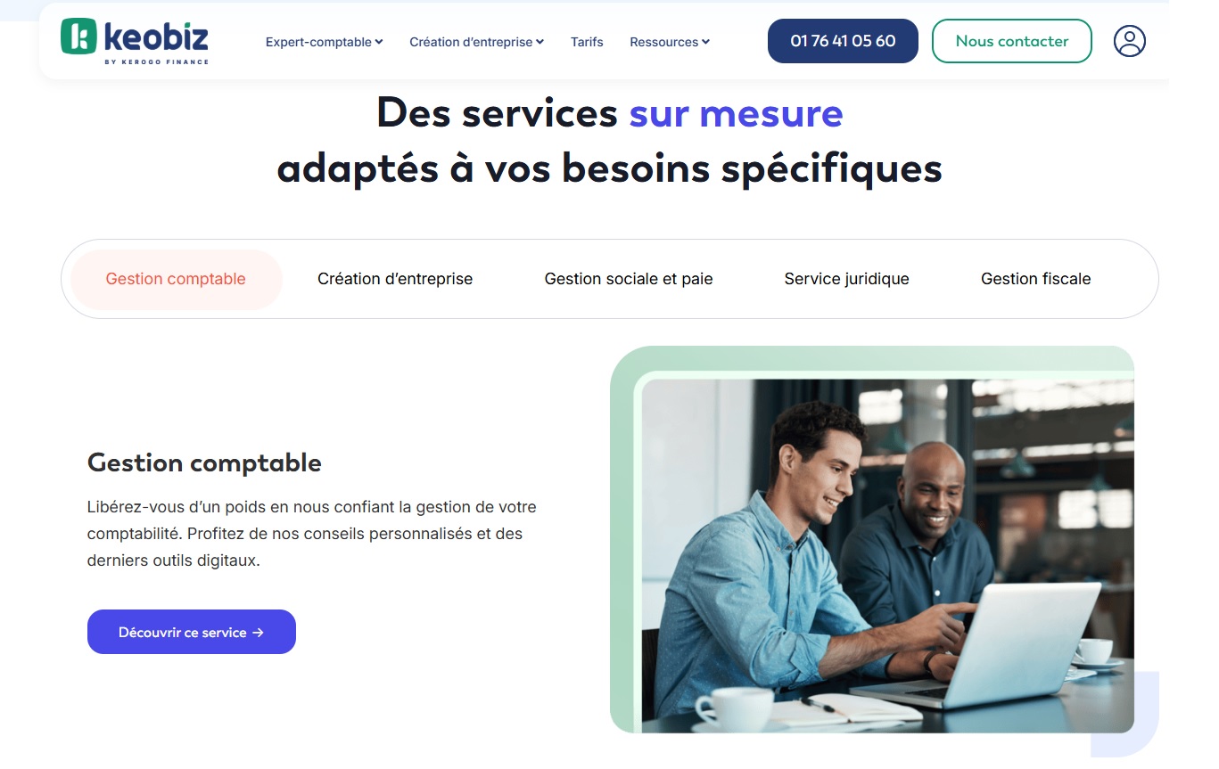 Les services propos&eacute;s par Keobiz