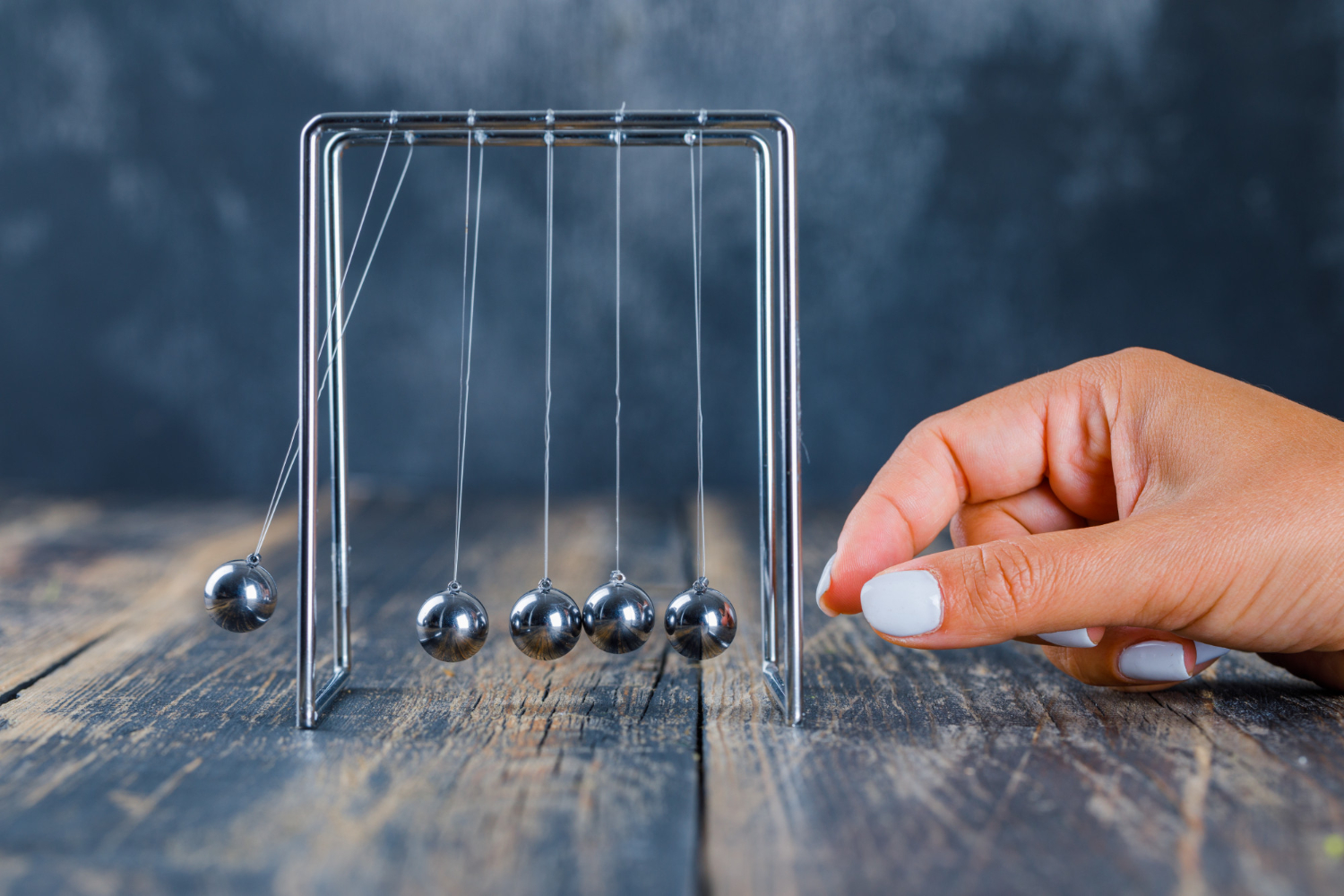 Pendule de Newton en action