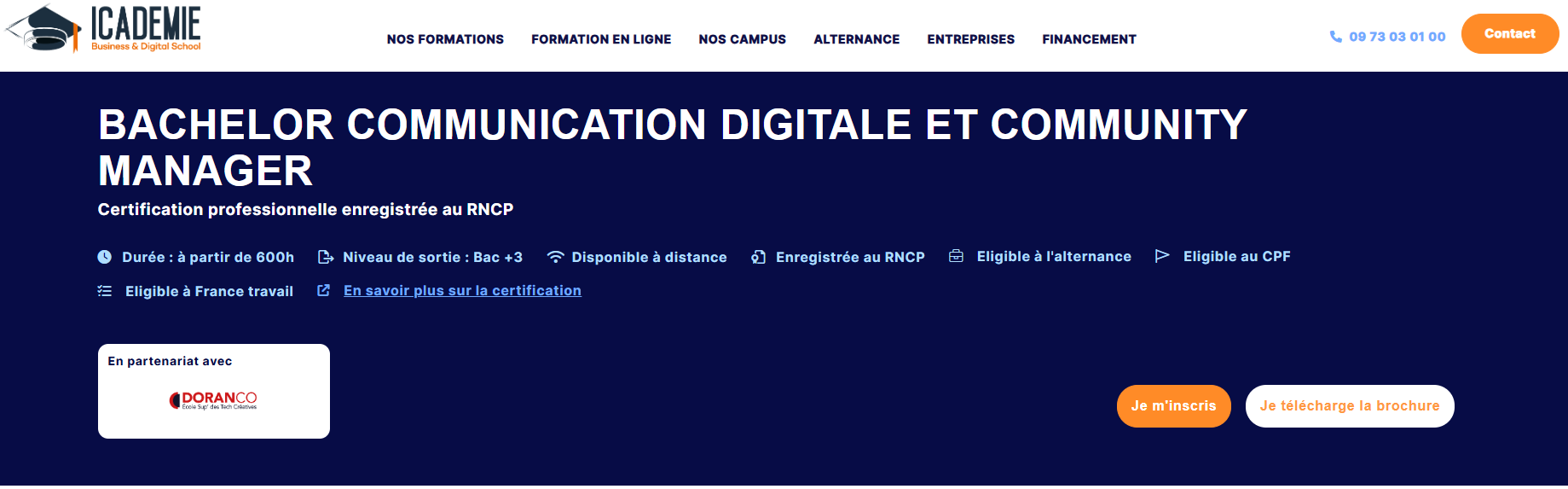Bachelor Communication Digitale et Community Manager