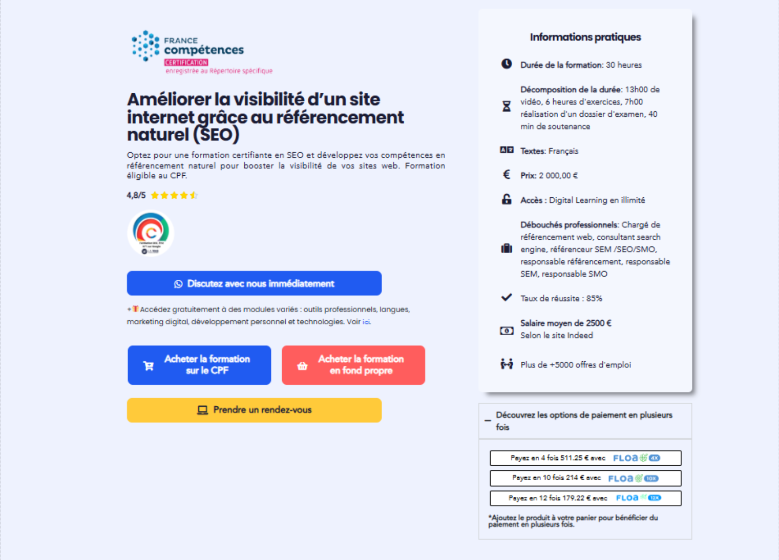 Skills4All formation SEO