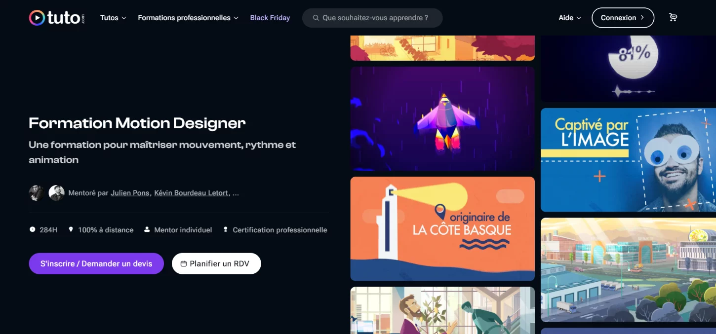 Tuto.com la formation motion designer