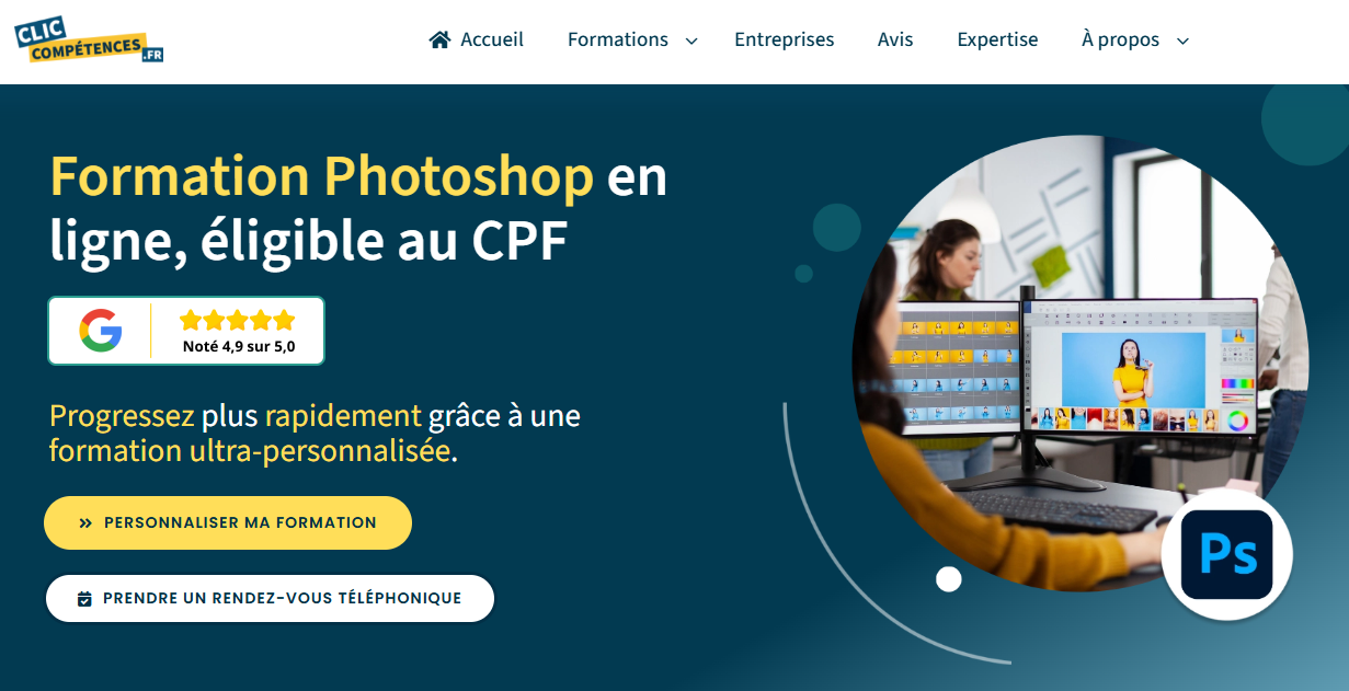 Formation Photoshop Clic Compétences