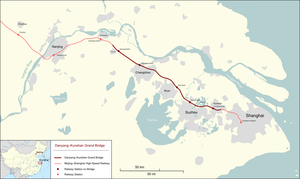 pont Danyang-Kunshan trac&eacute;