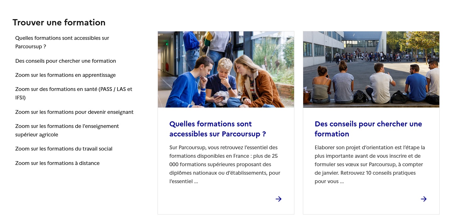 formations parcoursup