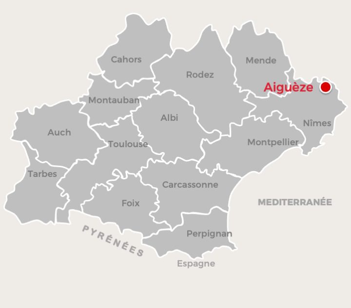 Aigu&egrave;ze (Gard) carte