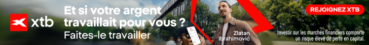 XTB : et si votre argent travaillait pour vous ? Faites-le travailler. Investir sur les marchés financiers comporte un risque élevé de perte en capital.