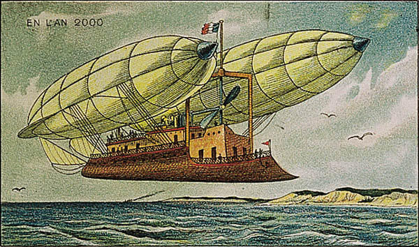 l'an 2000 imagine en 1900 bateau aerien