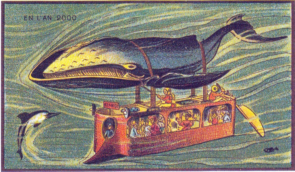 l'an 2000 imagine en 1900 bus baleine 