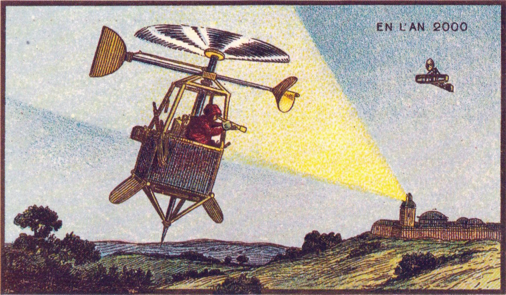 l'an 2000 imagine en 1900 helicoptere