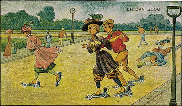 l'an 2000 imagine en 1900 rollers