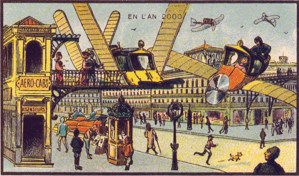 l'an 2000 imagine en 1900 taxi