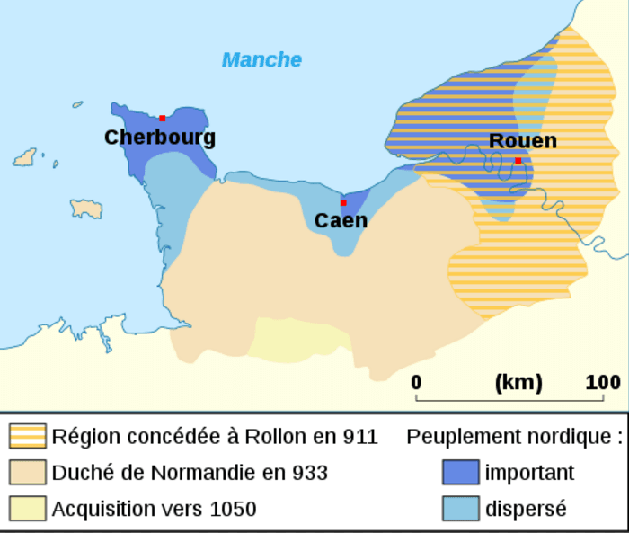 guillaume le conquerant carte duche normandie