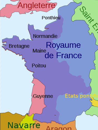 guerre de cent ans carte 1330