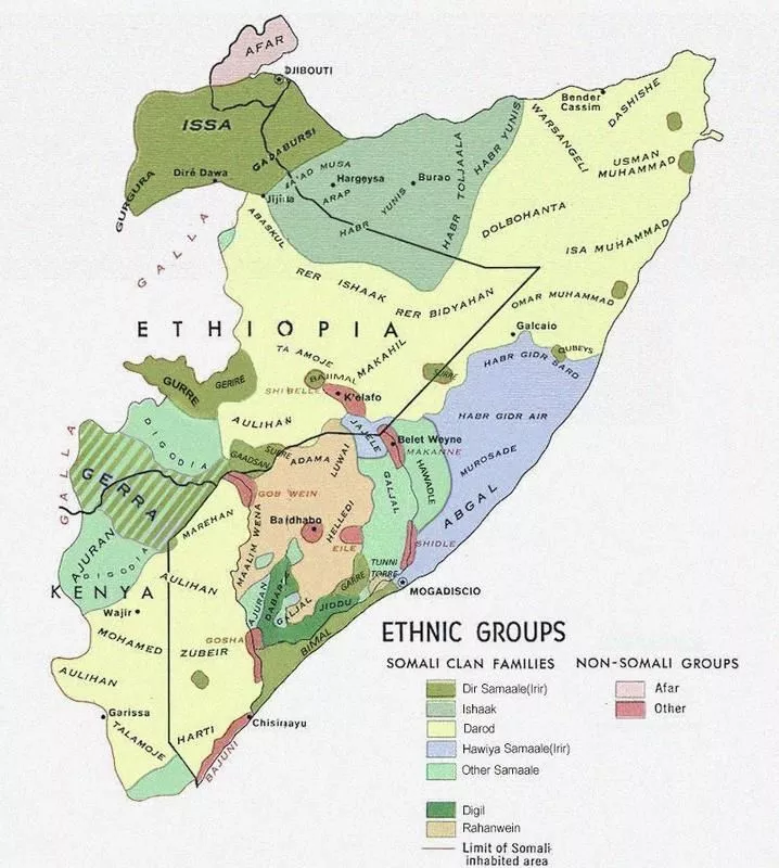 somalie guerre carte clans