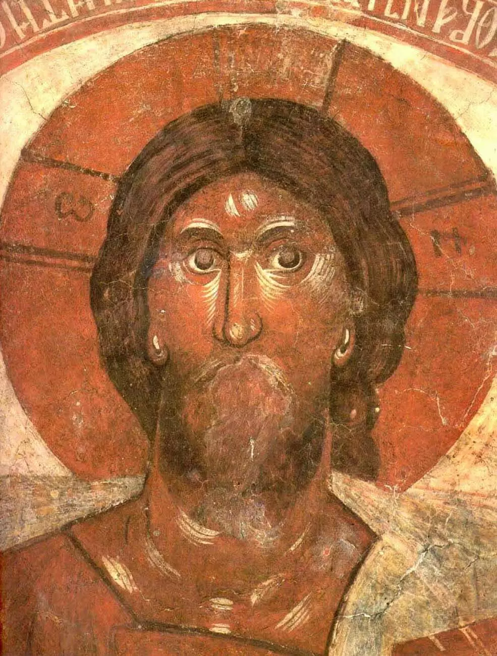 Fresque de Théophane le Grec à l'église de la Transfiguration-du-Sauveur-sur-Iline