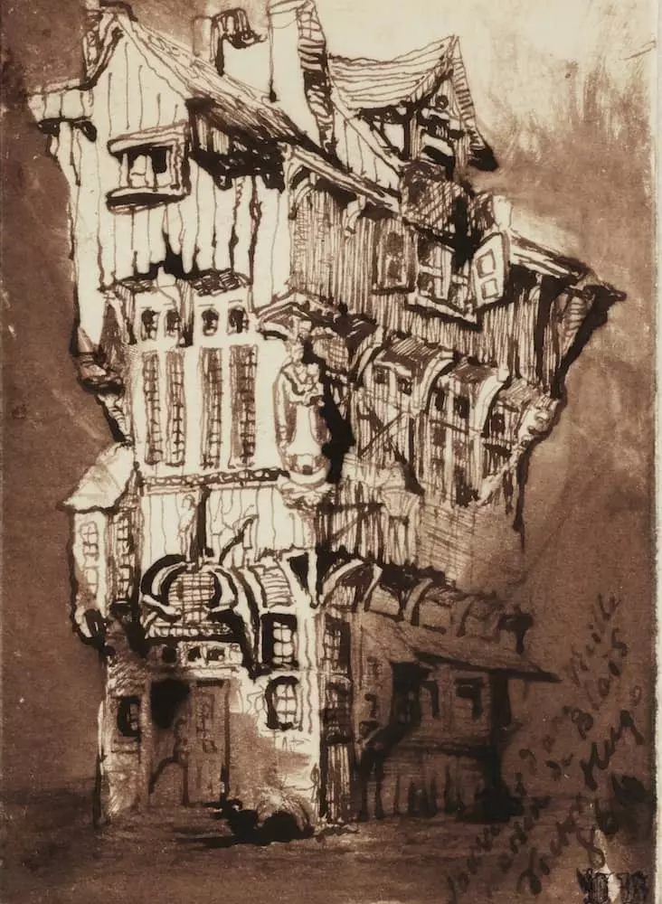 dessins de victor hugo souvenir d'une vieille maison de blois