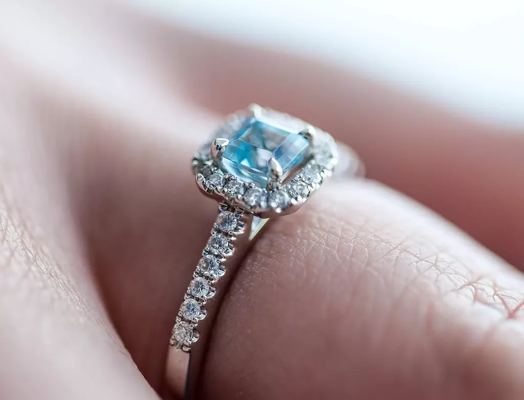 aiguemarine bague