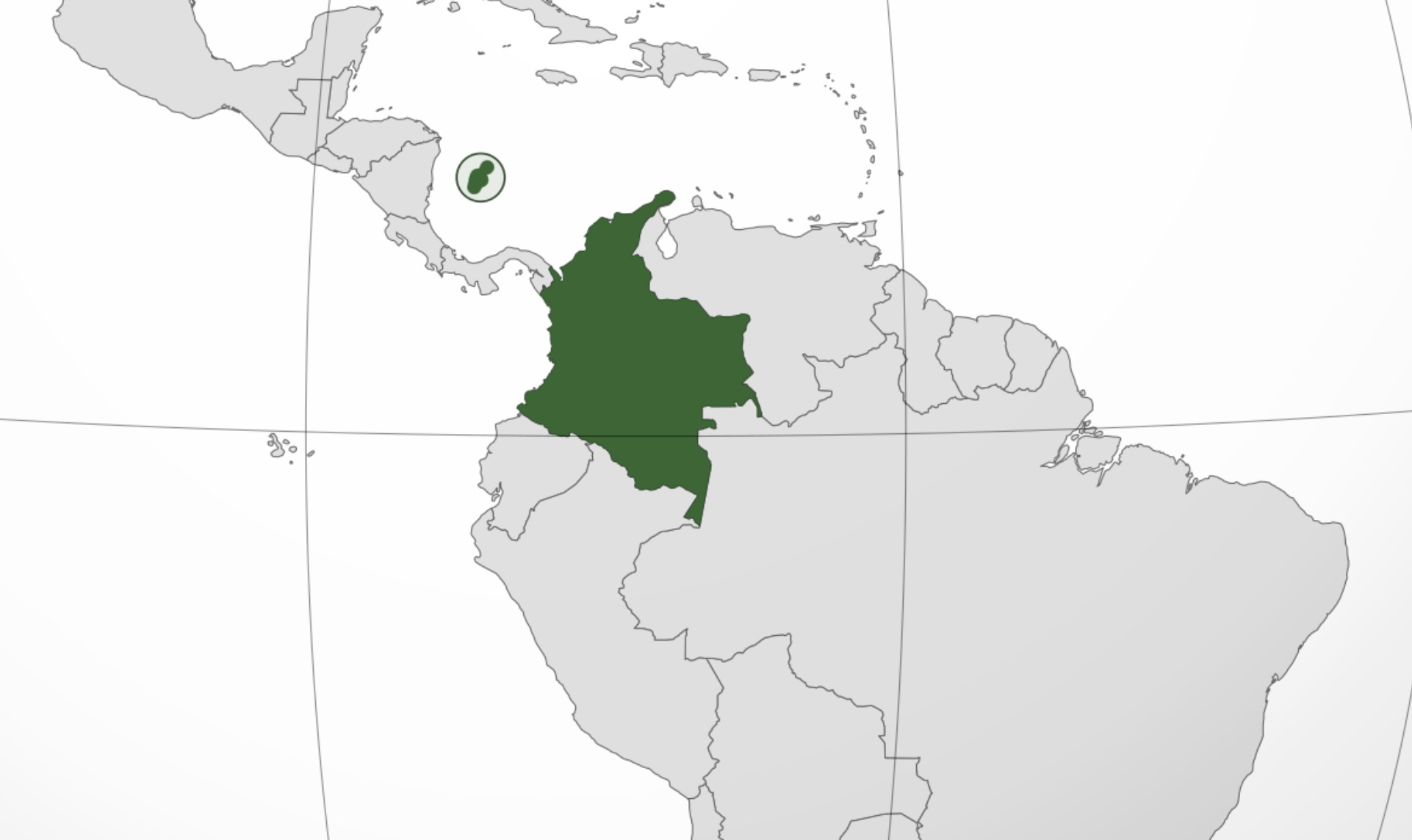 colombie forme carte