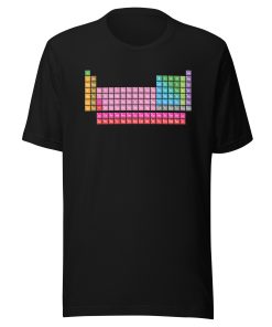 T-shirt unisexe écologique Tableau periodique des éléments
