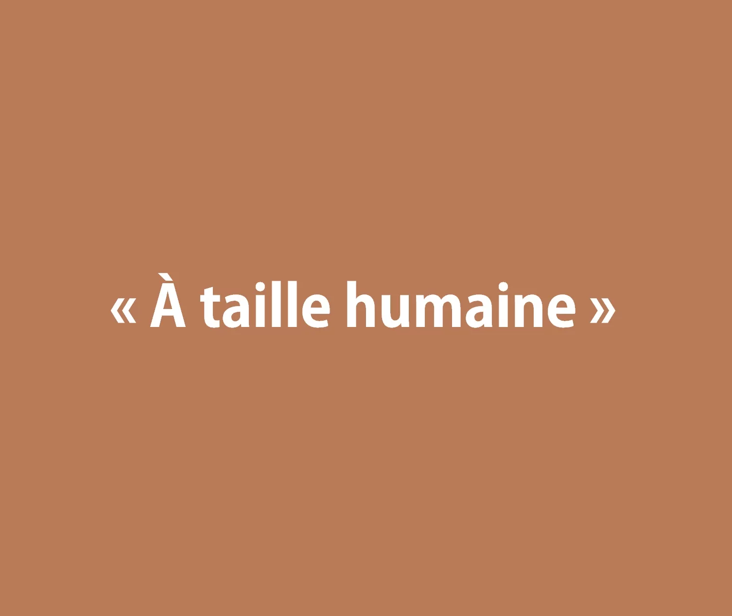 &laquo; &Agrave; taille humaine &raquo; : d&eacute;finition, orthographe et usage correct