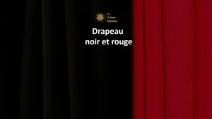 Drapeau noir et rouge