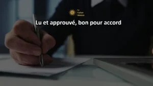 Lu et approuv&eacute;, bon pour accord