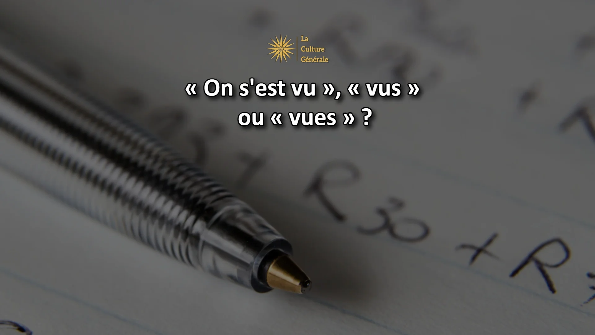&laquo; On s&rsquo;est vu &raquo;, &laquo; vus &raquo; ou &laquo; vues &raquo; ? R&egrave;gle d&rsquo;accord ✍️