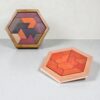 Tangram en bois hexagonal 6