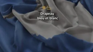 drapeau bleu et blanc