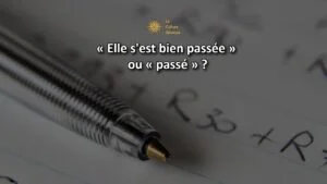 elle s'est bien pass&eacute;e ou pass&eacute;