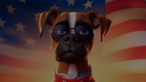 Drapeau avec animal