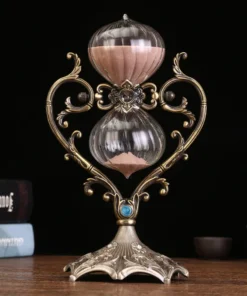Sablier antique rotatif en métal