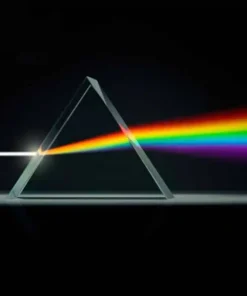 Prisme à dispersion de la lumière blanche