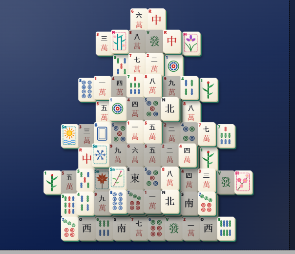 Plateau de mahjong solitaire en ligne
